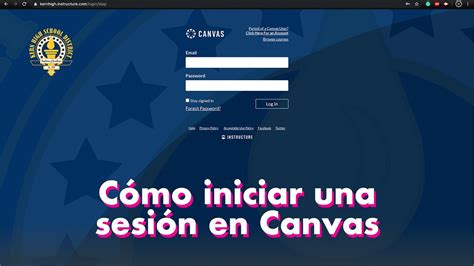 Iniciar sesión en Canvas.